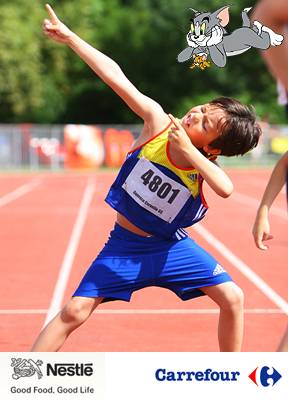 Cei mai mici atleţi la primul contact cu pistolul de start